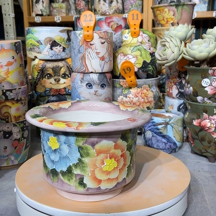 红陶景德镇艺术手绘作品