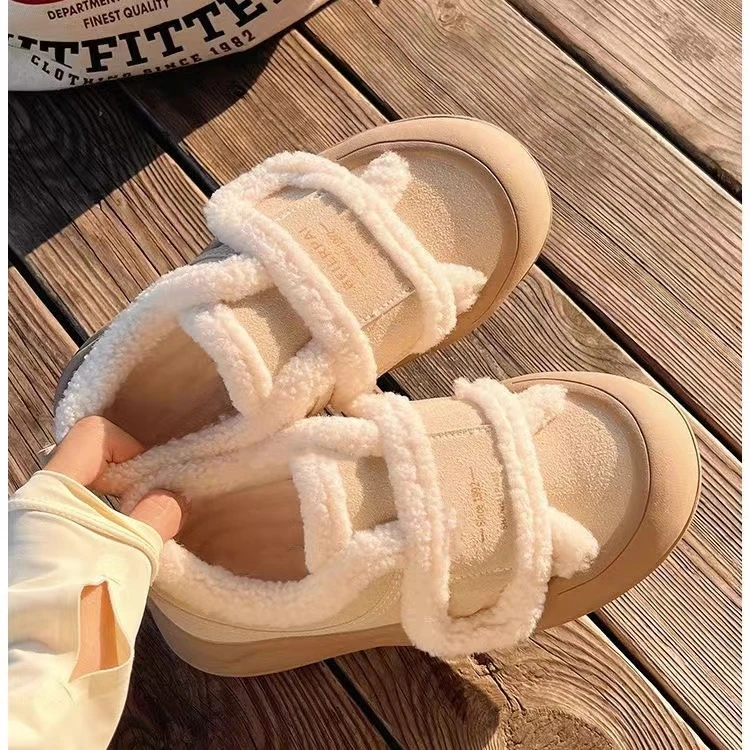 休闲棉鞋网红时尚百搭外穿学生厚底加绒平底网红时尚百搭外穿学生