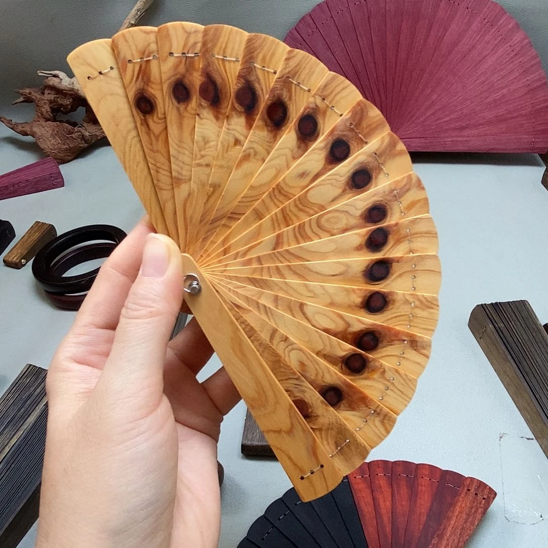 楠木旭**号太行崖柏10折扇