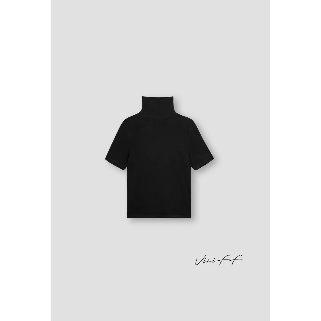 ViniFF薇妮｜「华尔夫」简约极简风高领内搭t恤S10773