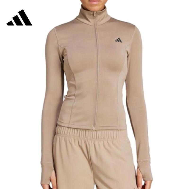 adidas阿迪达斯女子WE ZP THRU JKT流光风针织无帽外套JW2815