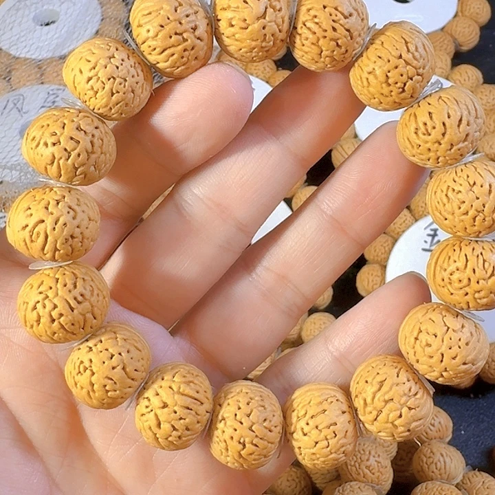 嘟***～桃核吊坠南瓜玻璃球