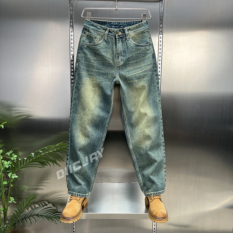 LILO男装秋冬新款经典潮流时尚百搭显高显瘦抗皱免烫宽松牛仔裤男