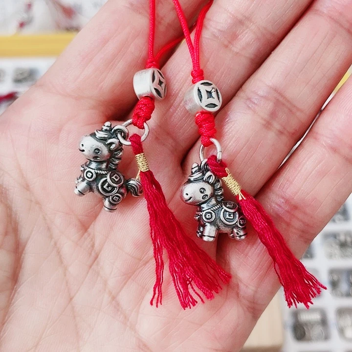 珐琅吊坠足银马上有钱