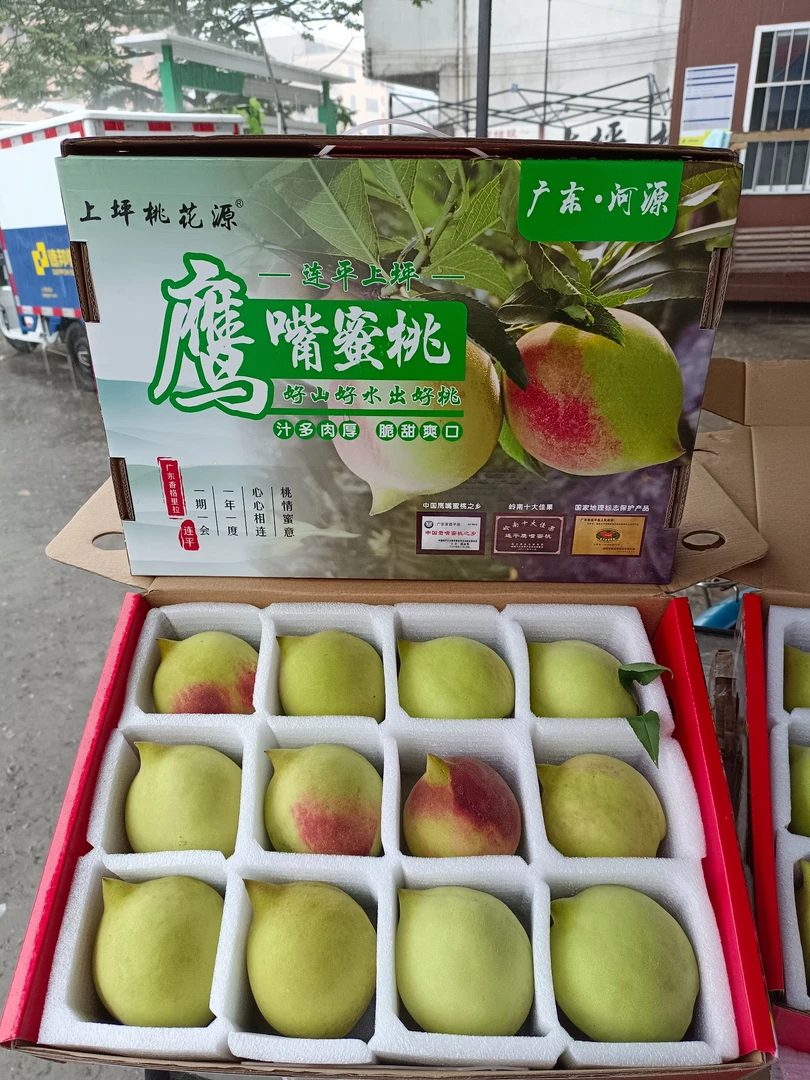 红花鹰嘴桃12只礼盒装5.5斤净（桃王单个200克以上）产自上坪镇