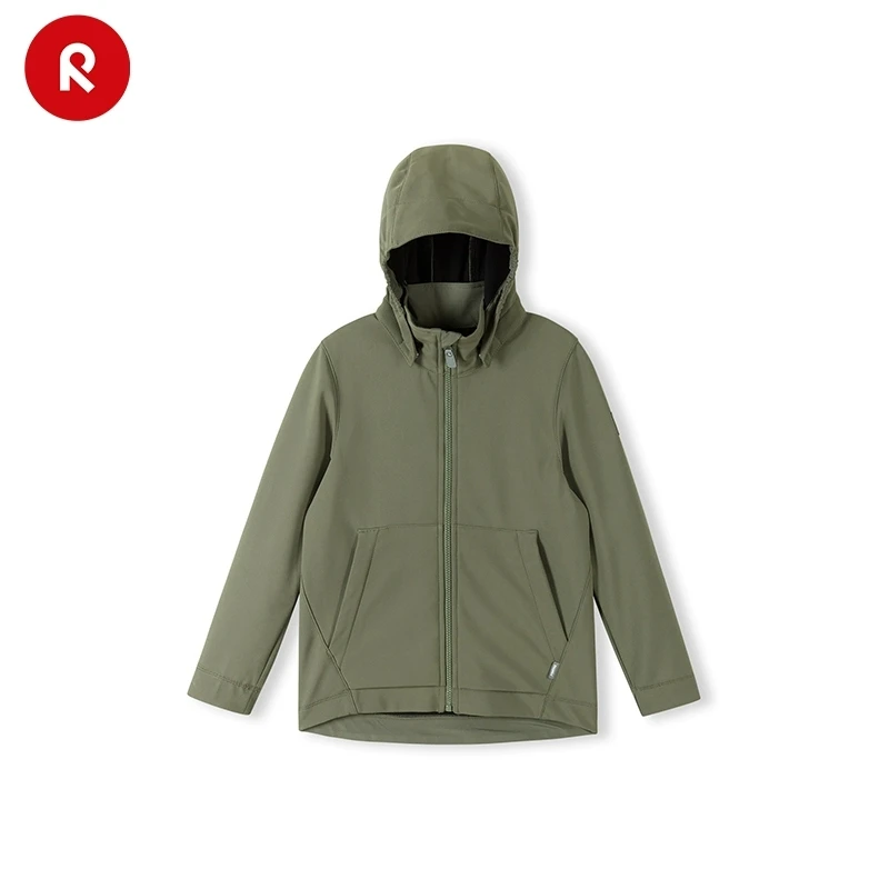 芬兰reima2025年新款男女儿童大童拒水防风透湿抓绒软壳夹克