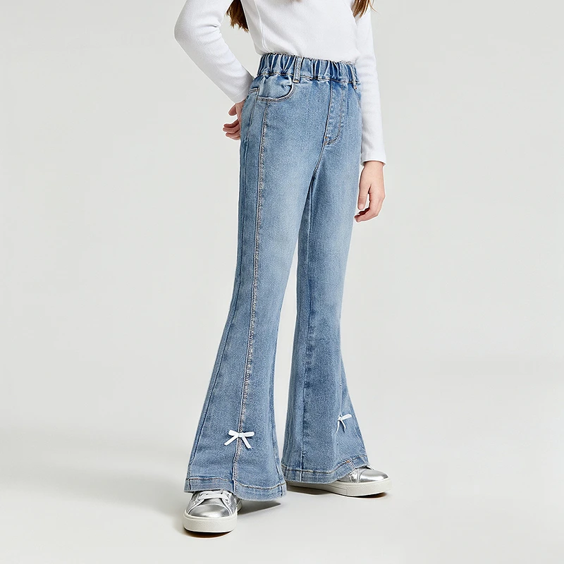 DEESHA/笛莎笛莎童装牛仔裤25年时尚新款中童女孩喇叭裤女童秋季