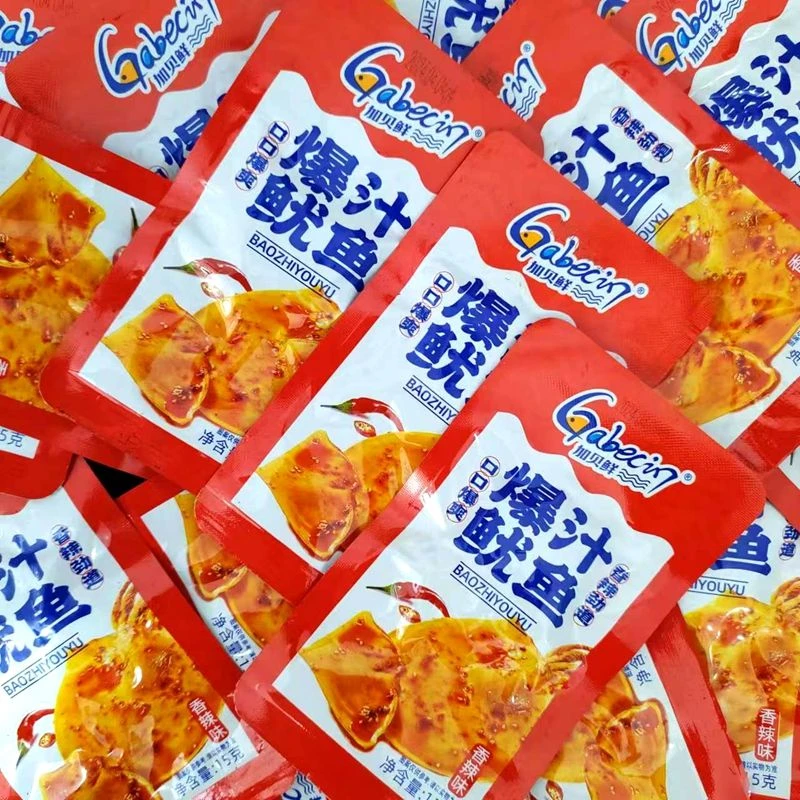 【新·疆小馋】加贝鲜爆汁鱿鱼烧烤/鱿鱼香辣300g(15g*20袋)休闲零食