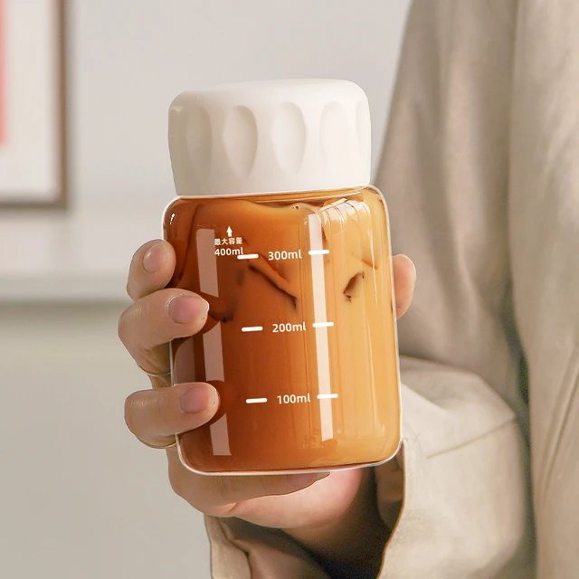 中药分装瓶食品级可加热玻璃装中药容器密封罐可携式中药储存瓶杯