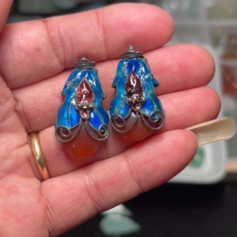 玛瑙/玉髓颈饰合金兔***?