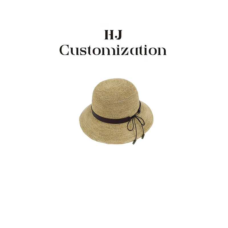 【 H·J 】“预谋邂逅”优雅气质拉菲草手工编织帽0125