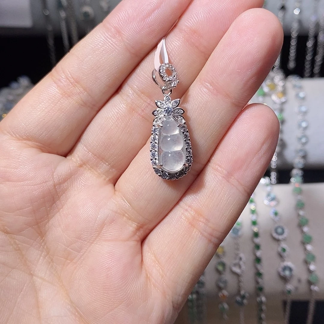 翡翠银S925镶嵌颈饰