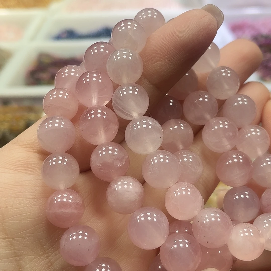 未镶嵌手链水晶粉水晶手串10Ｍ+多样性发一