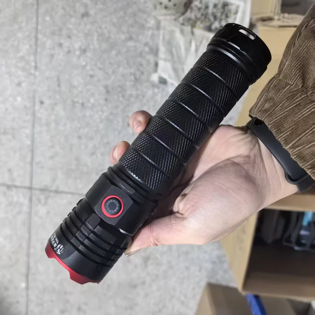 【微瑕一组电池】T29-2【可拆卸6节18650】变焦铝合金穿天炮手电筒