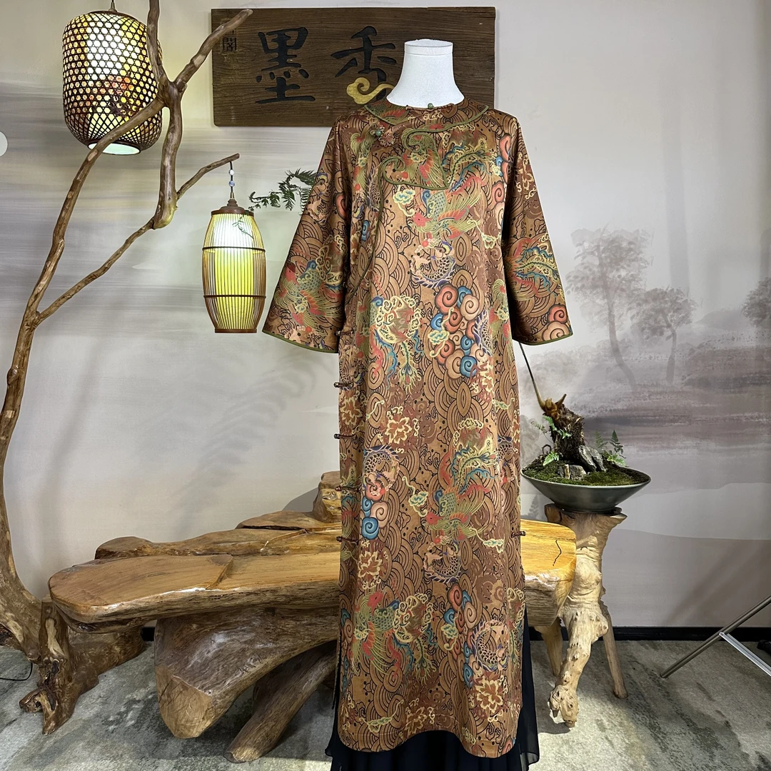 中式提花 高定连衣裙 MX88407百搭显瘦