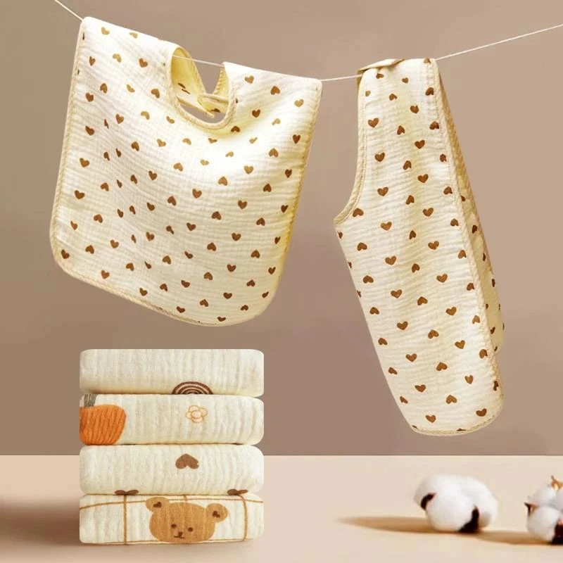 防水纱布成人口水巾大人偏瘫老人专用的吃饭围嘴围兜围脖饭兜