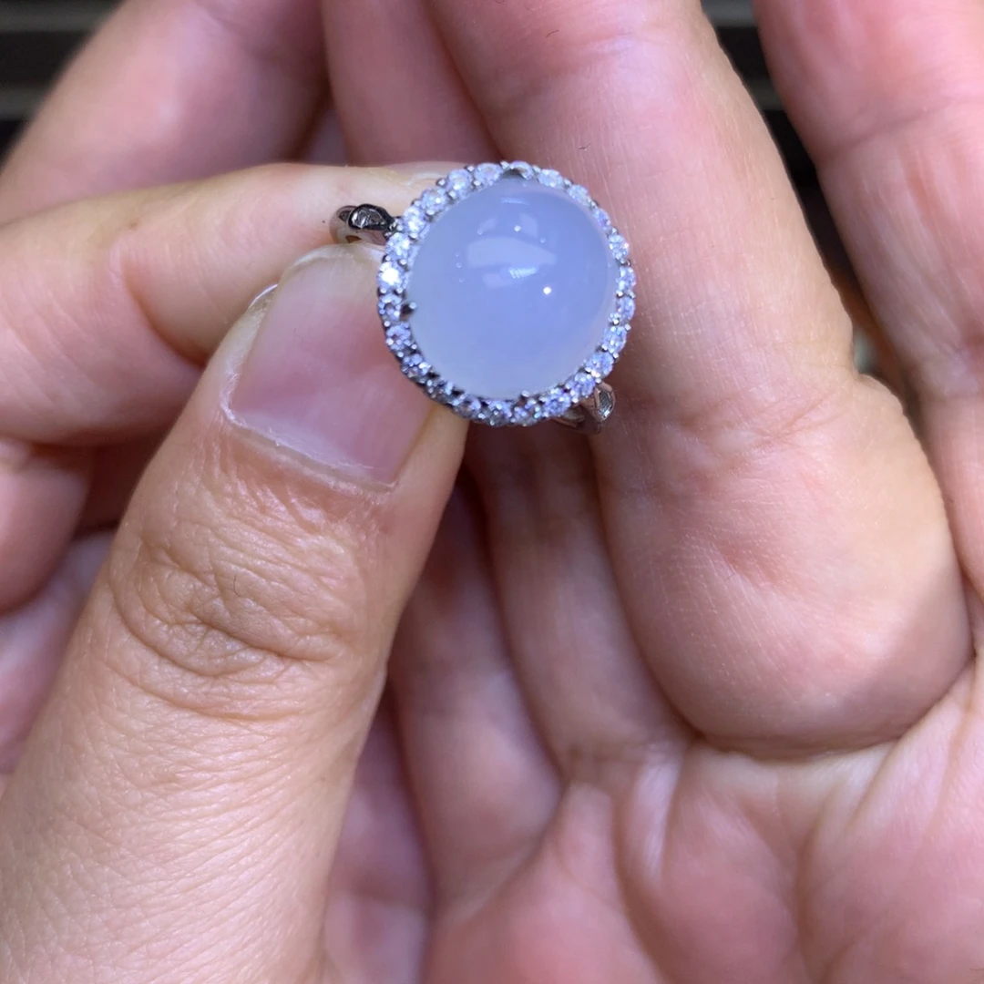 翡翠颈饰银S925镶嵌翡翠吊坠