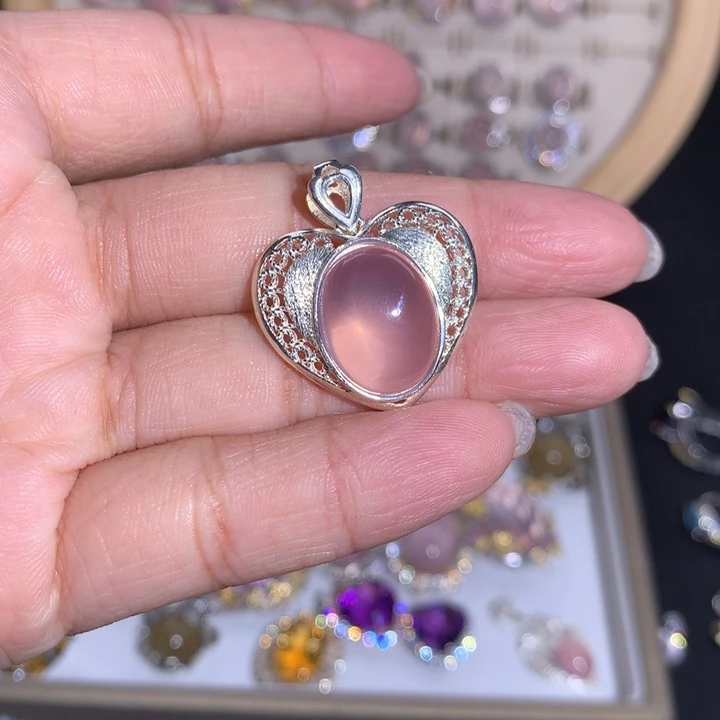 【闪购商品】水晶戒指银S925镶嵌尘****茹戒指