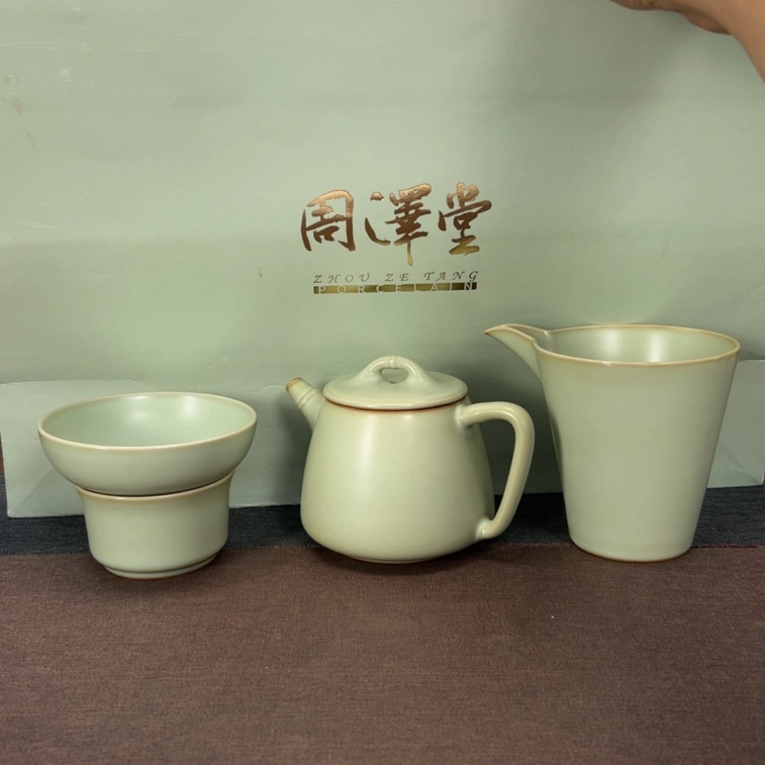 杯子.*周泽堂汝官窑茶具套组