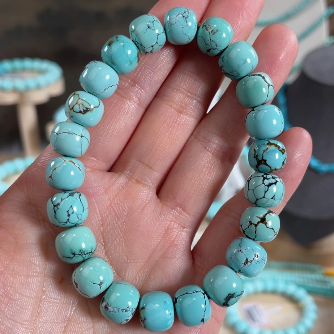 绿松石未镶嵌套链10=精品老型手串