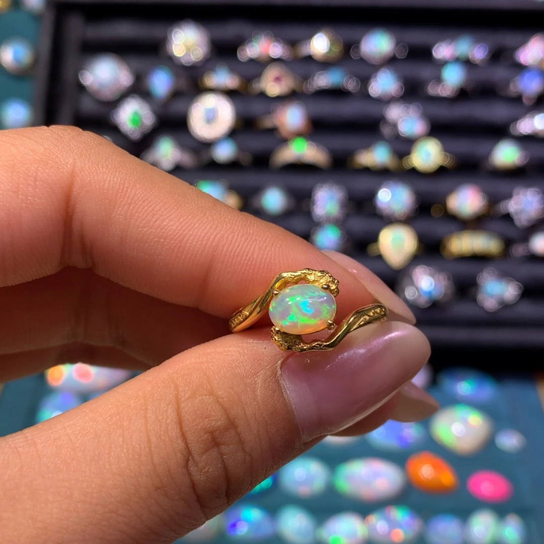 欧泊银S925镶嵌戒指款