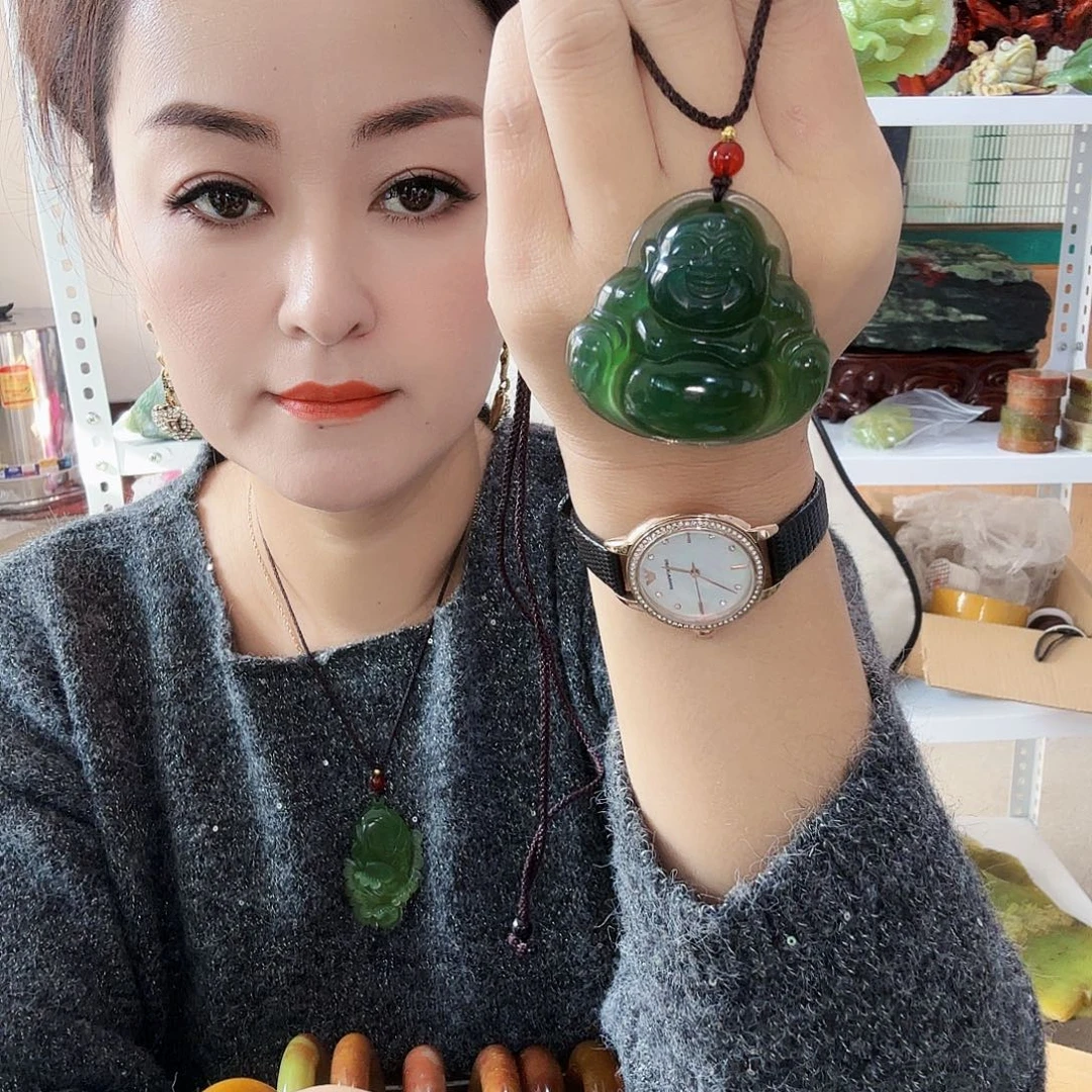 玉天然岫玉手工雕刻