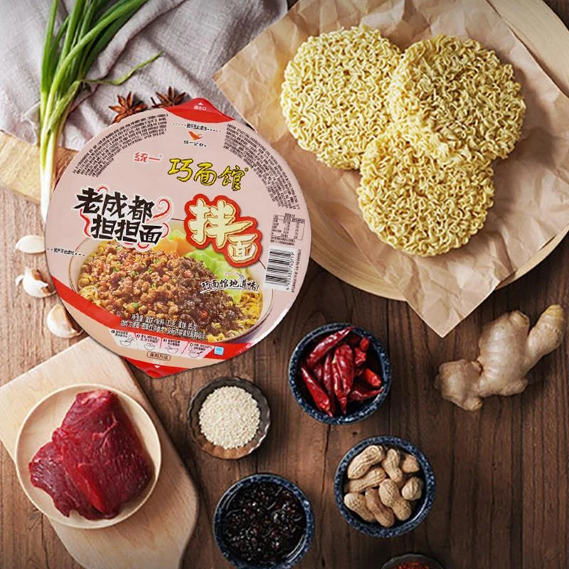 四川统一巧面馆老成都担担面方便面豌杂面酱拌面碗速食面夜宵