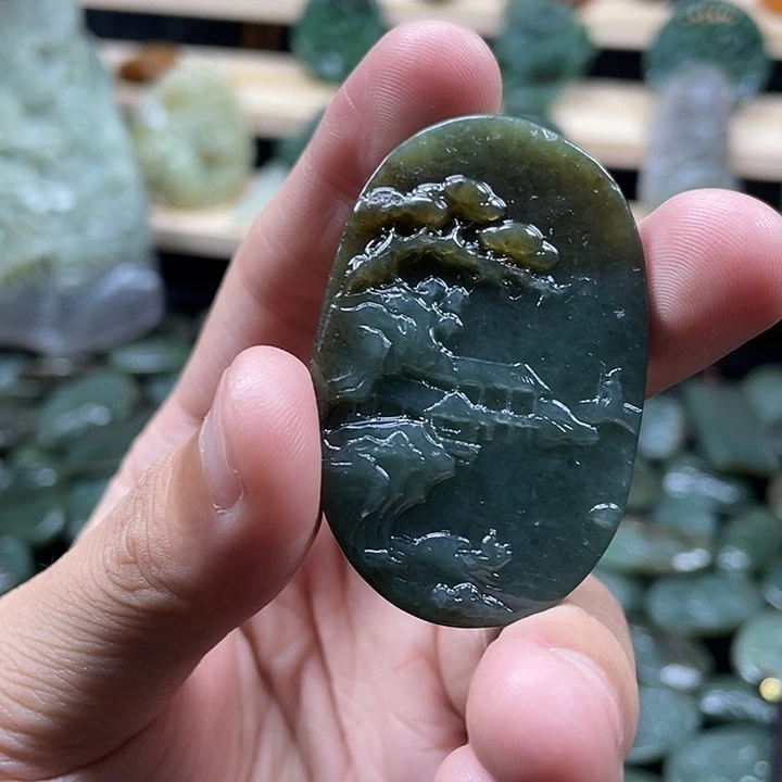 和田玉未镶嵌挂件