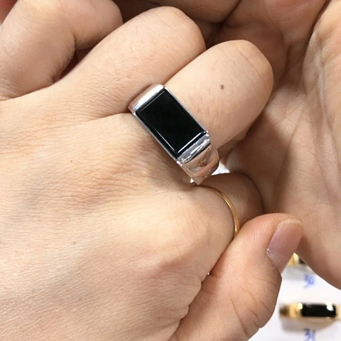 银S925镶嵌戒指翡翠缅甸天然A货翡翠