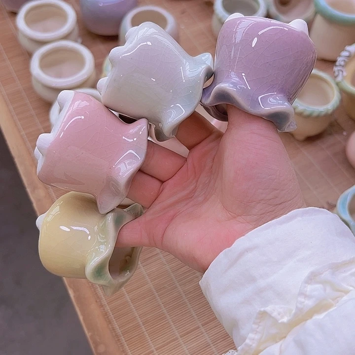 红陶陶瓷花盆当场满12包邮