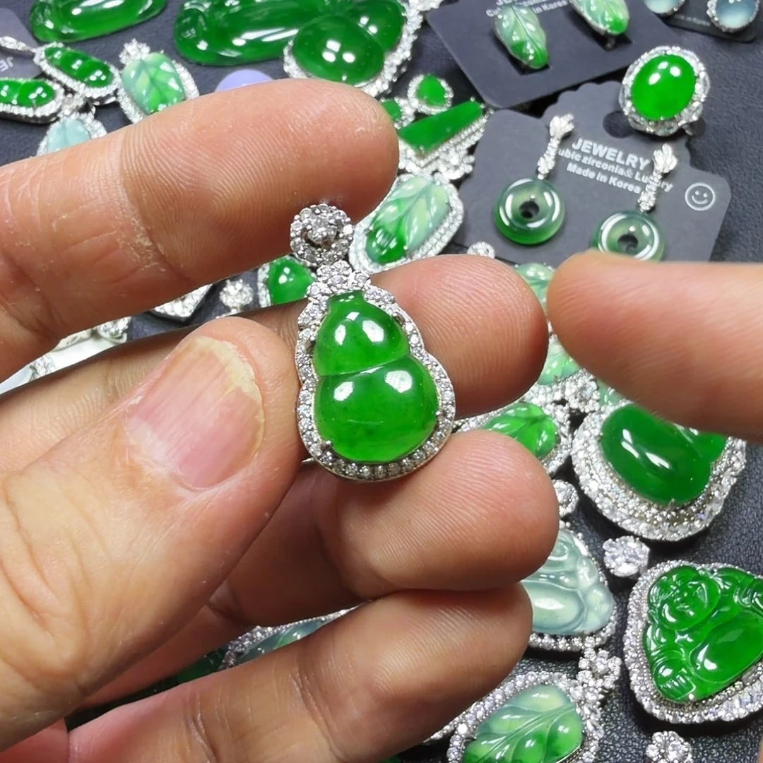 翡翠银S925镶嵌吊坠(不含链)731吊坠