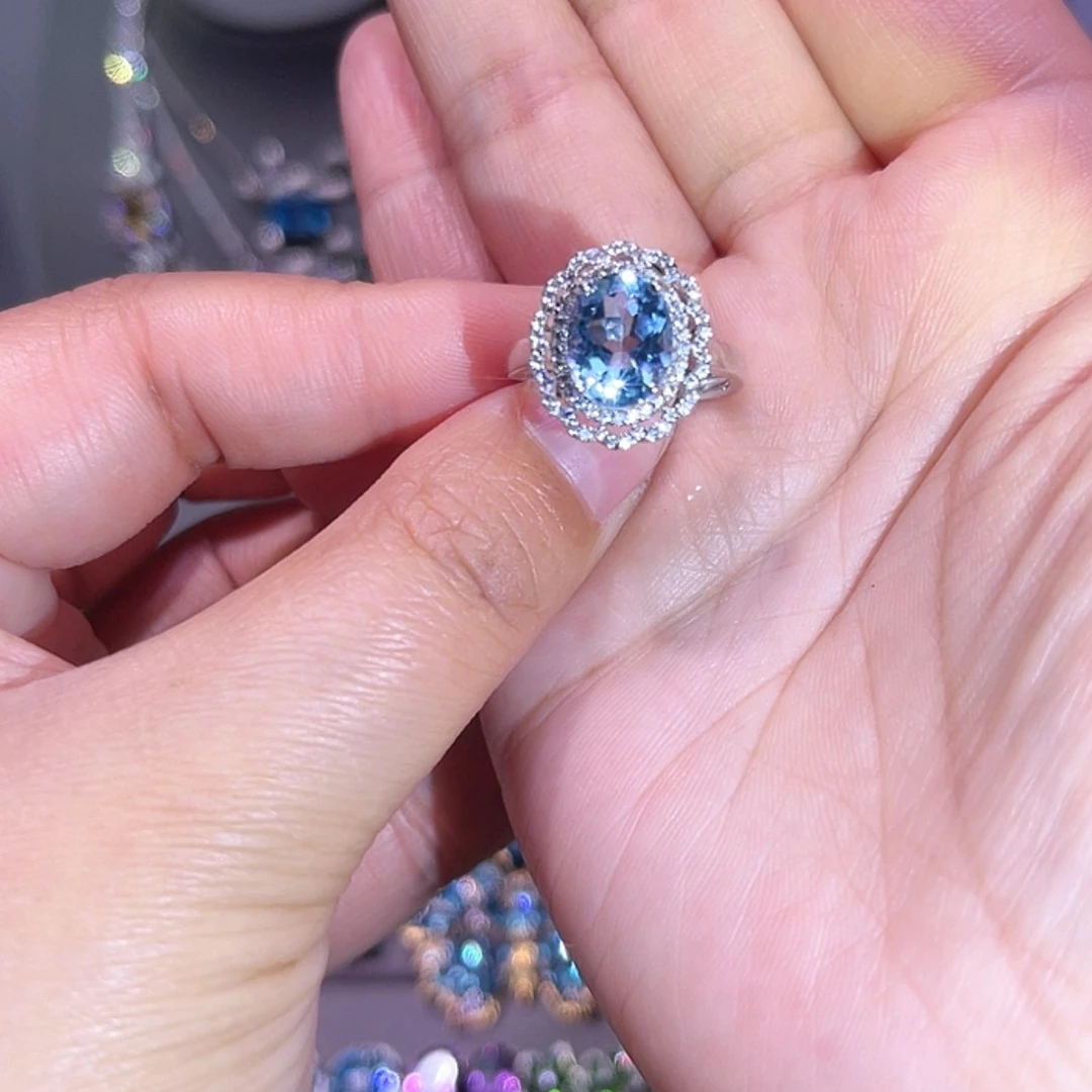 【闪购商品】托帕石戒指银S925镶嵌