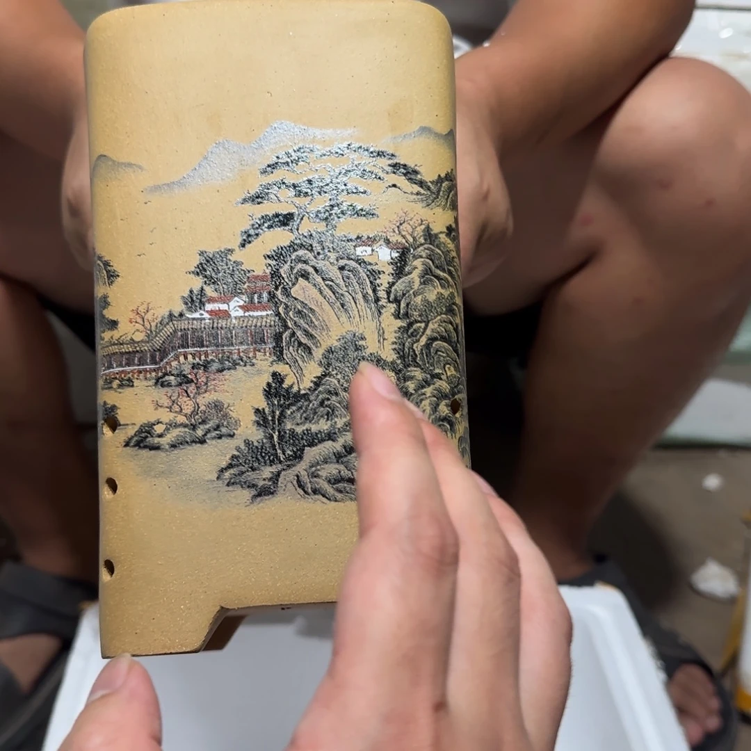 紫砂花盆瑕疵是我
