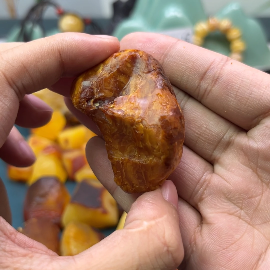 随****定制琥珀未镶嵌蜜蜡原石不退不换