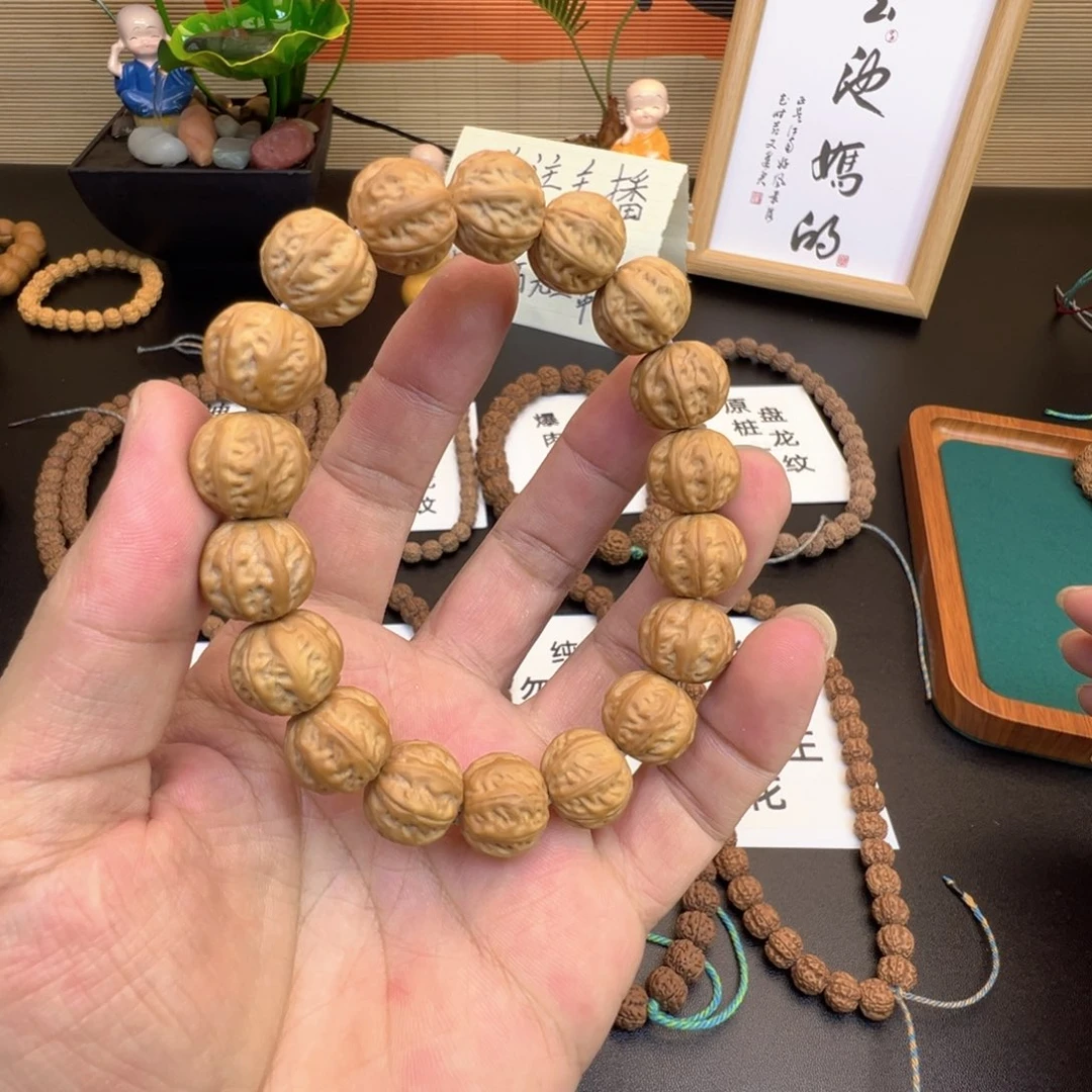手串猴头核桃猴头核桃手串单圈京八棱全品保无科技