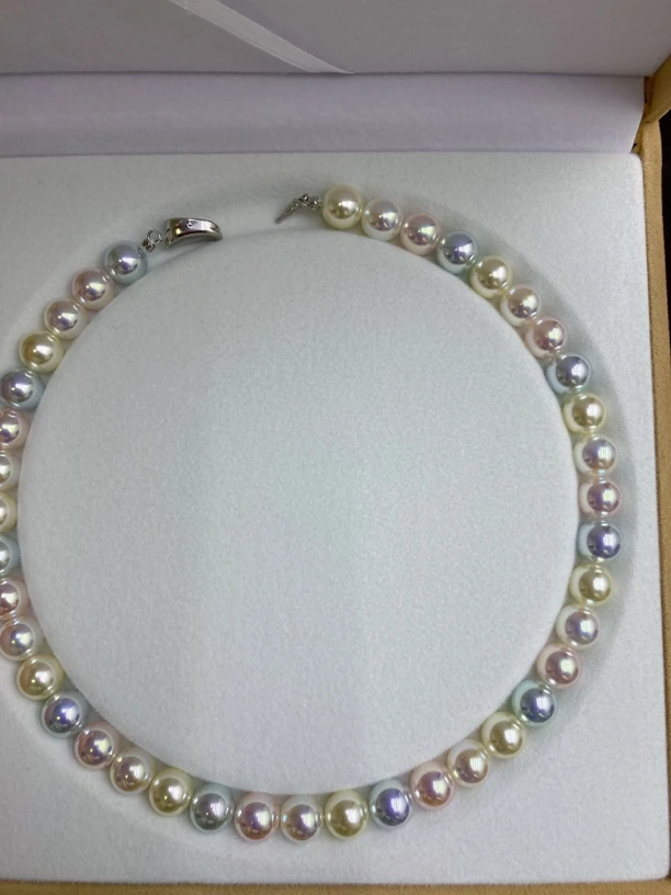 链子925银 【四季彩虹】天女色系混彩极光项链