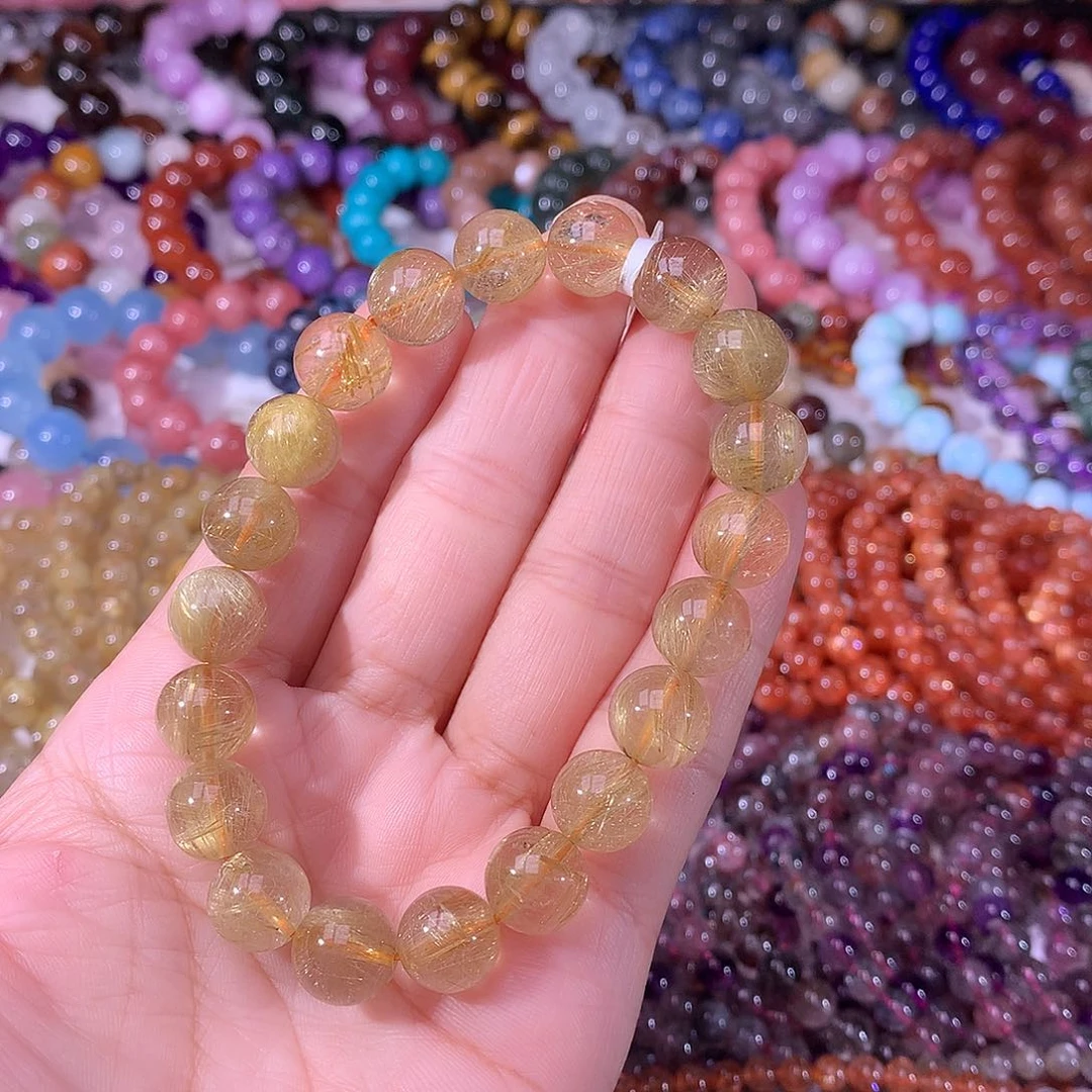 欣****水晶手链未镶嵌金发10 m