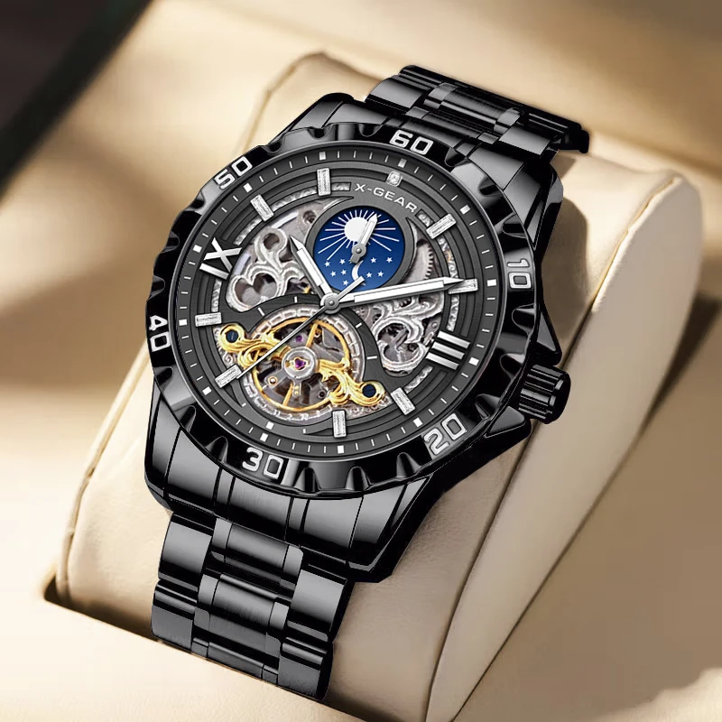 【星辰大海系列】 经典全自动镂空机械表潮流夜光男士腕表 86150