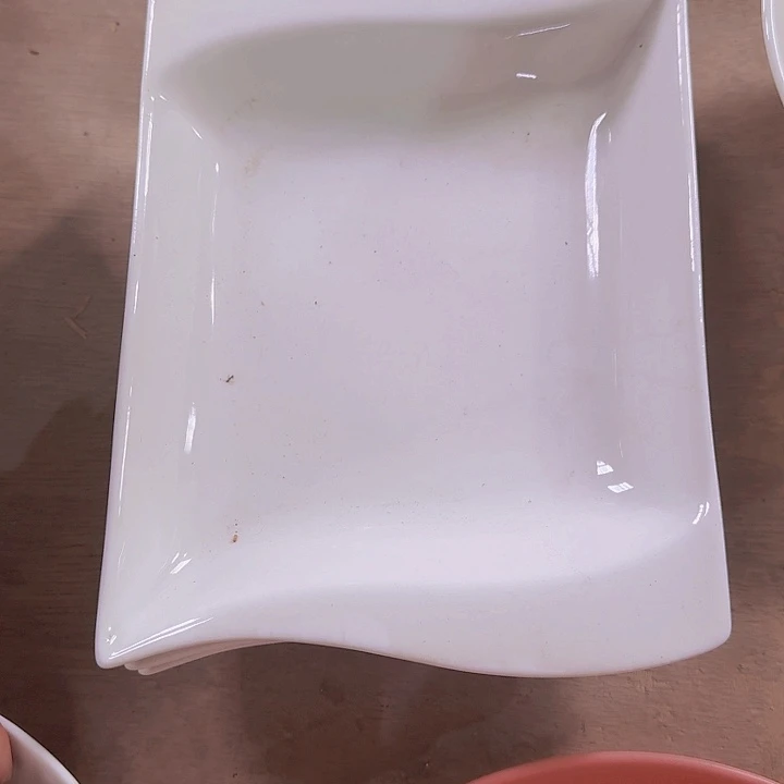 瓷8 英寸 异型  方盘 深盘 4 个