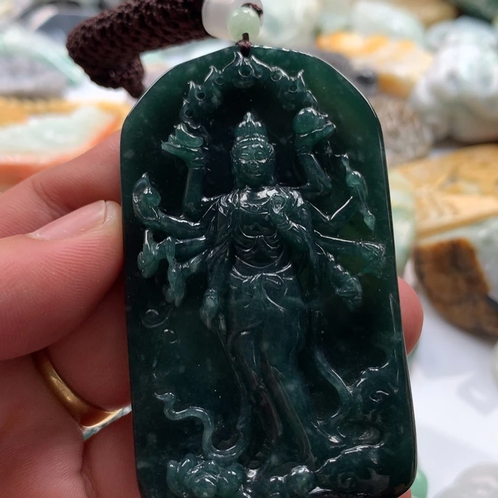 翡翠未镶嵌颈饰保真天然a货翡翠