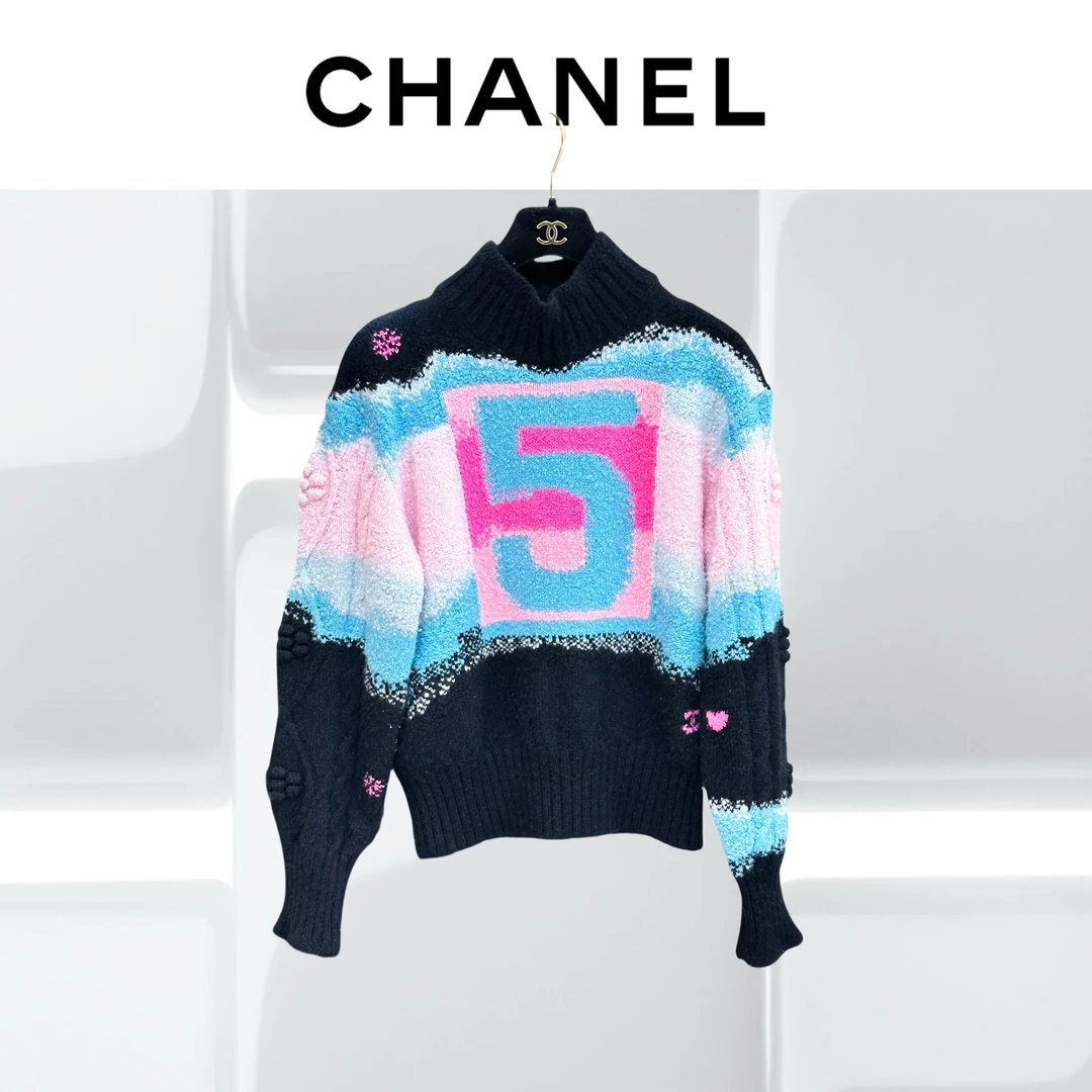 99新 Chanel/香奈儿 22N爆款38码Coco Neige 5号 毛衣