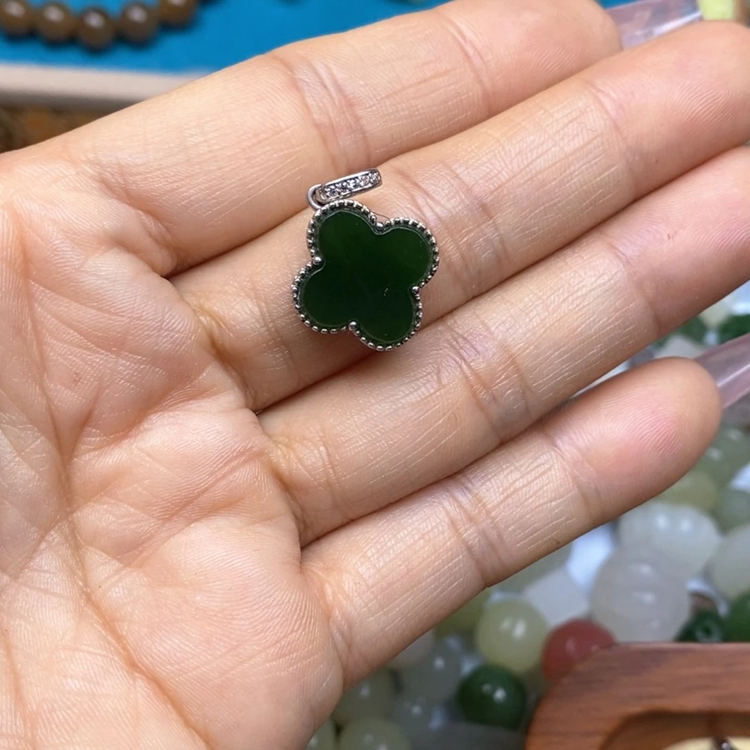 和田玉（碧玉）未镶嵌吊坠(不含链)