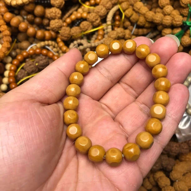 猴头六方光珠龙焰料10-11mm猴头核桃光珠手串