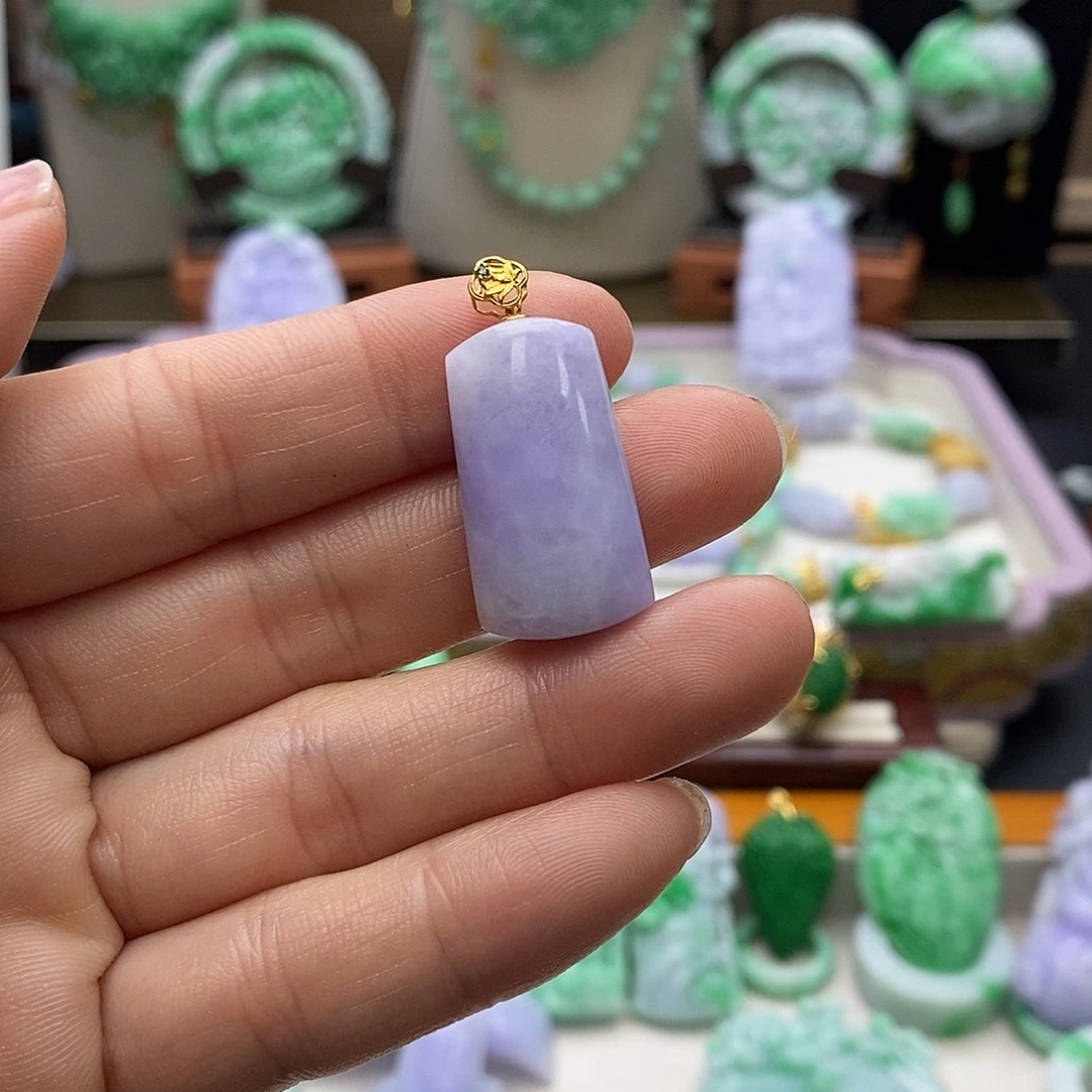 翡翠未镶嵌颈饰天然