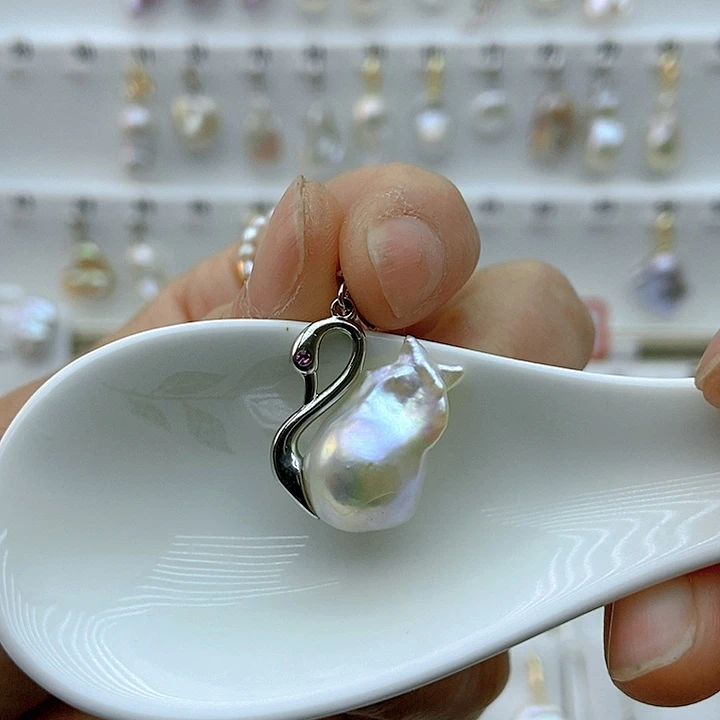 淡水珍珠颈饰银S925镶嵌