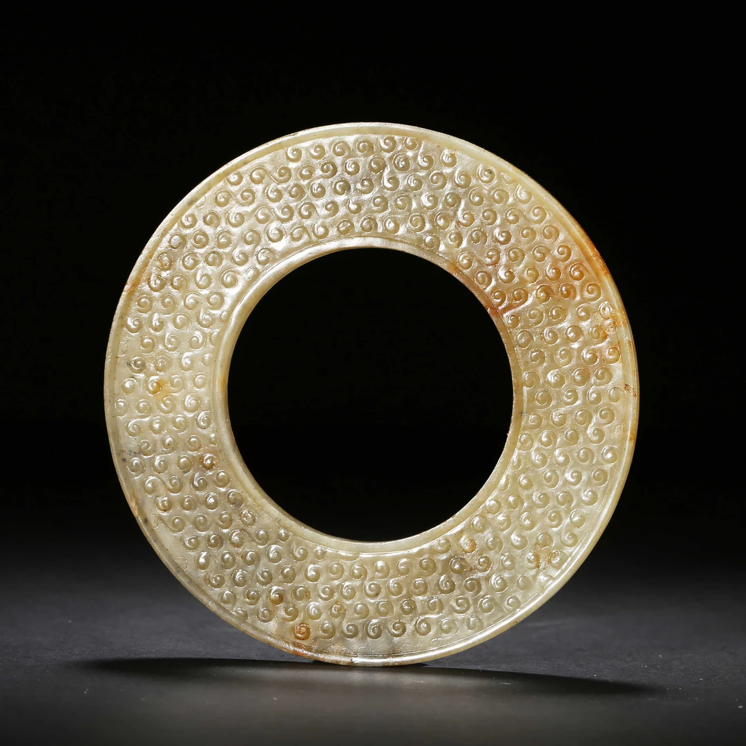 明代/白玉谷纹环/JCY25041601/收藏/【济文阁】