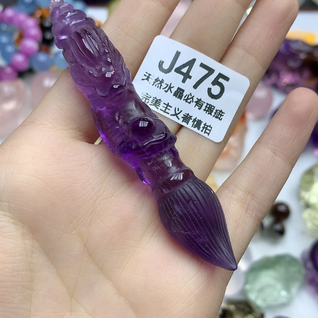 未镶嵌珠宝半成品水晶龙珠笔