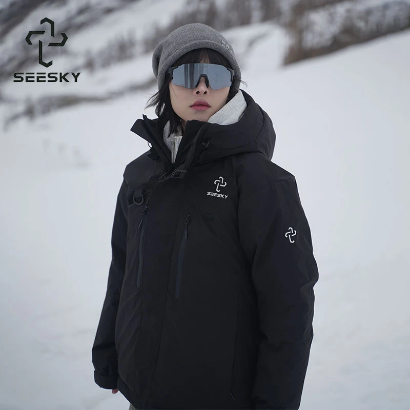 SeeSky羽绒服喜马拉雅情侣冬季防风保暖户外滑雪登山外套90绒8802