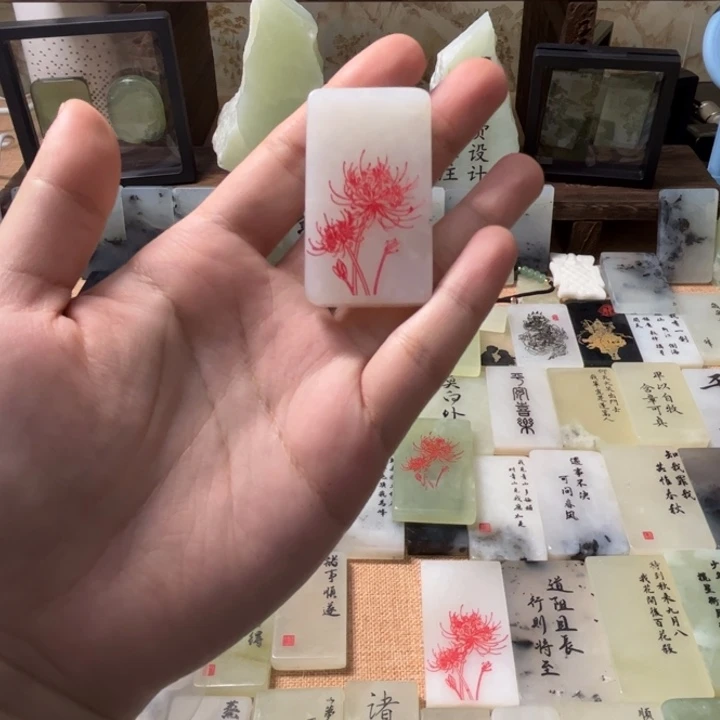 蛇纹石玉合金颈饰