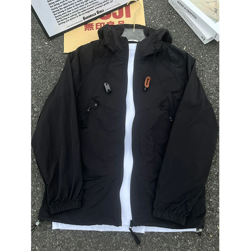 黑武士防晒冲锋衣外套男女夏季美式工装风户外骑行防晒衣运动夹克